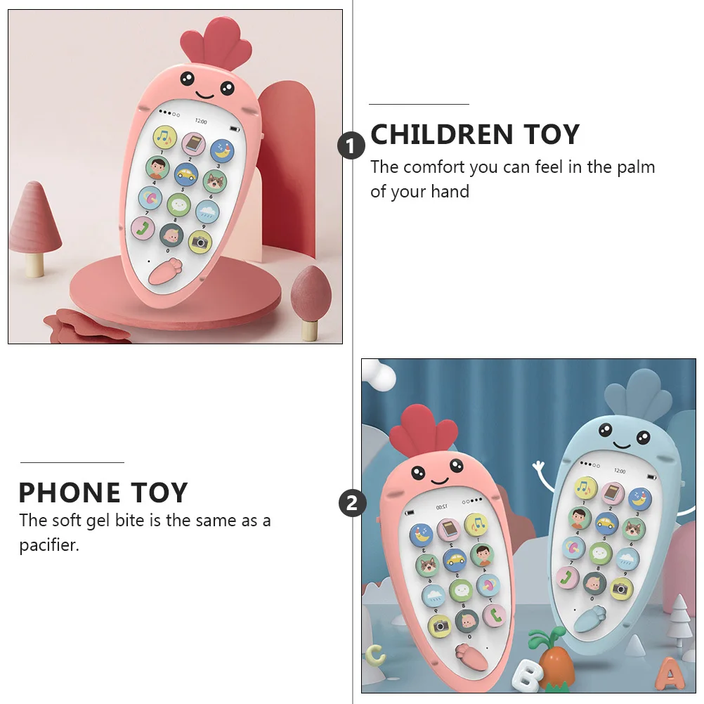 1Set Vroege Onderwijs Telefoon Tweetalig Slim Interactief Mobiel Leerapparaat voor Baby's Zachte Muziek Rustgevende Reactietraining