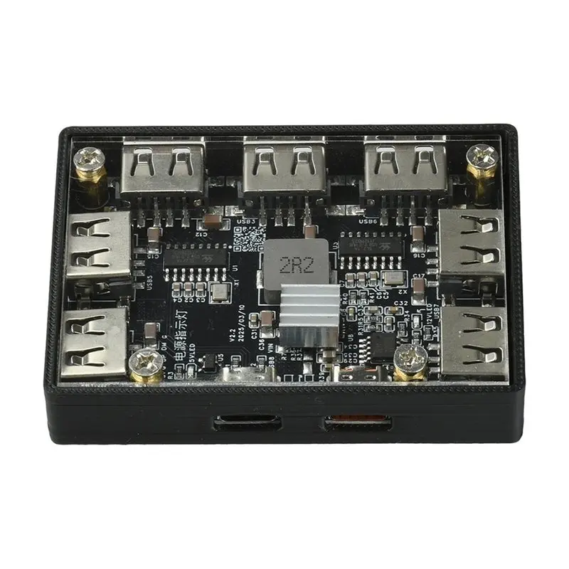 USB 2.0 Hub 7-Port Expansion Module Featuring Type-C Interface Power Delivery OTG Support Electronic Kit