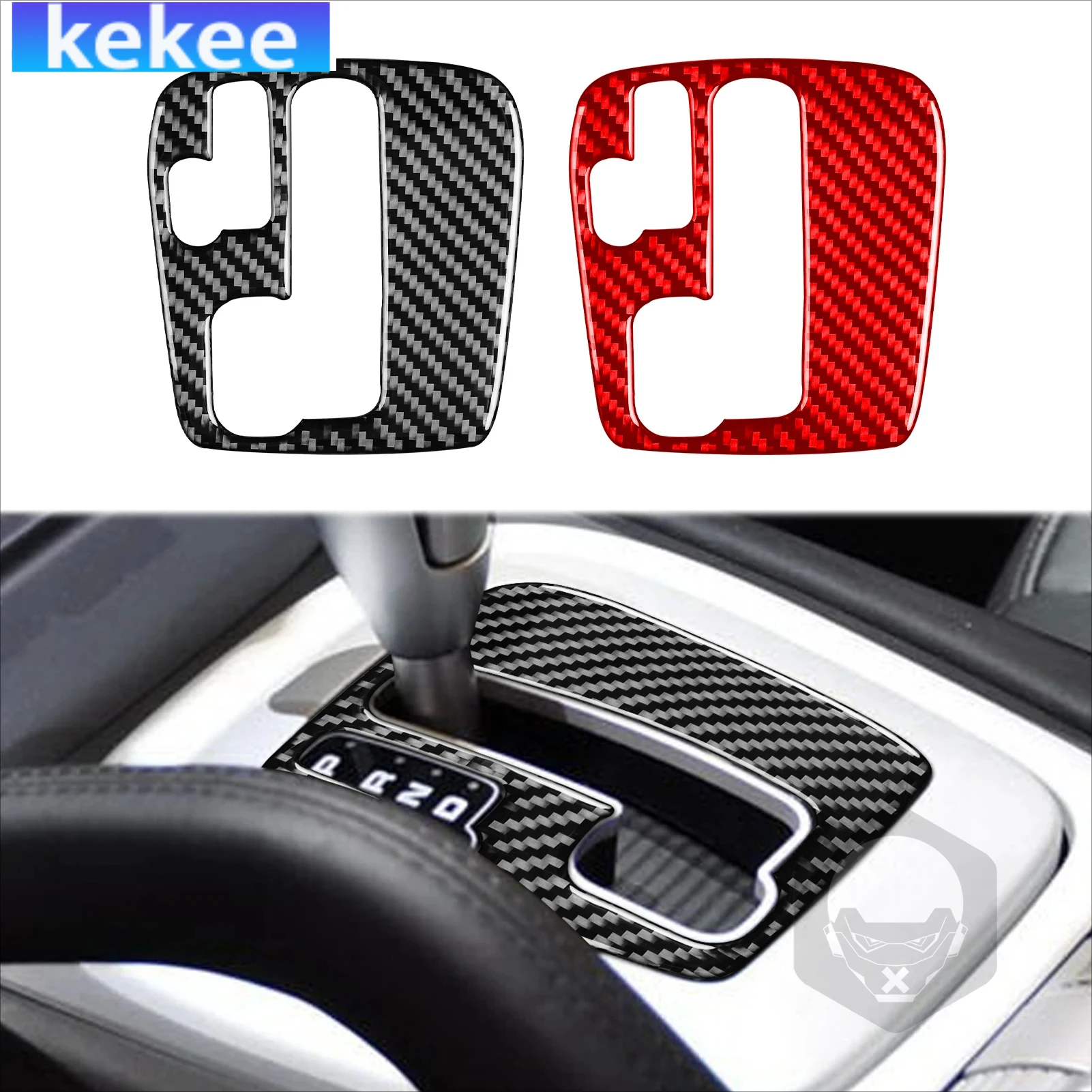 

For Porsche Cayenne S GTS Turbo 2003-2010 Carbon Fiber Gear Shift Knob Panel Interior Cover Stickers Car Accessories Auto Trim