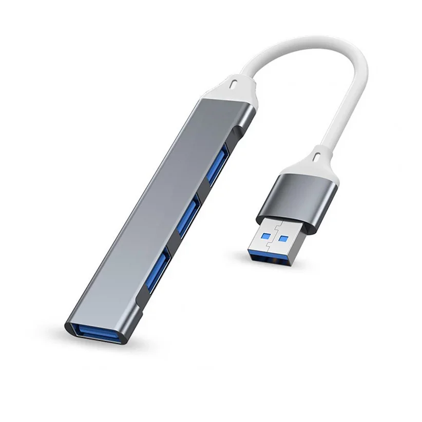 4 Ports USB Gray