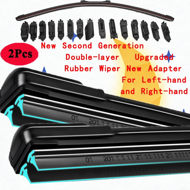 For Ford Mustang Coupe Convertible Mach-E 2004 2005 2006 2007 2015 2019 2020 2021 2022 Car Brush Double Rubber Windshield Wiper
