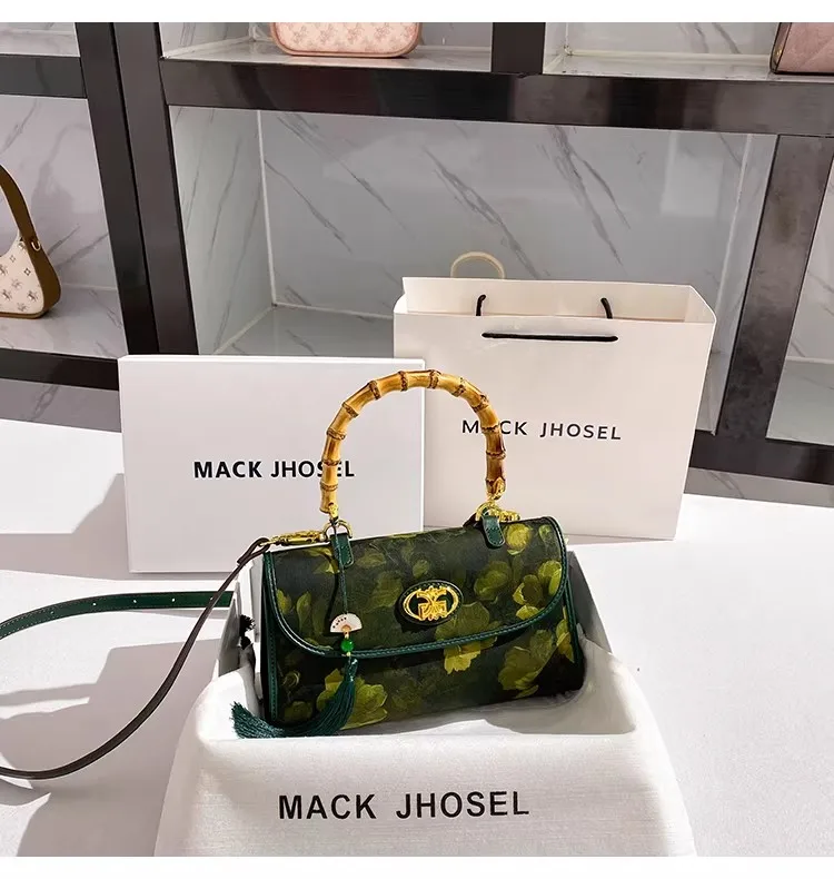 

Высококачественная модная квадратная сумка из шерстяной ткани, бамбуковая ручная женская сумка, женский кошелек, роскошная сумка через плечо с вышивкой