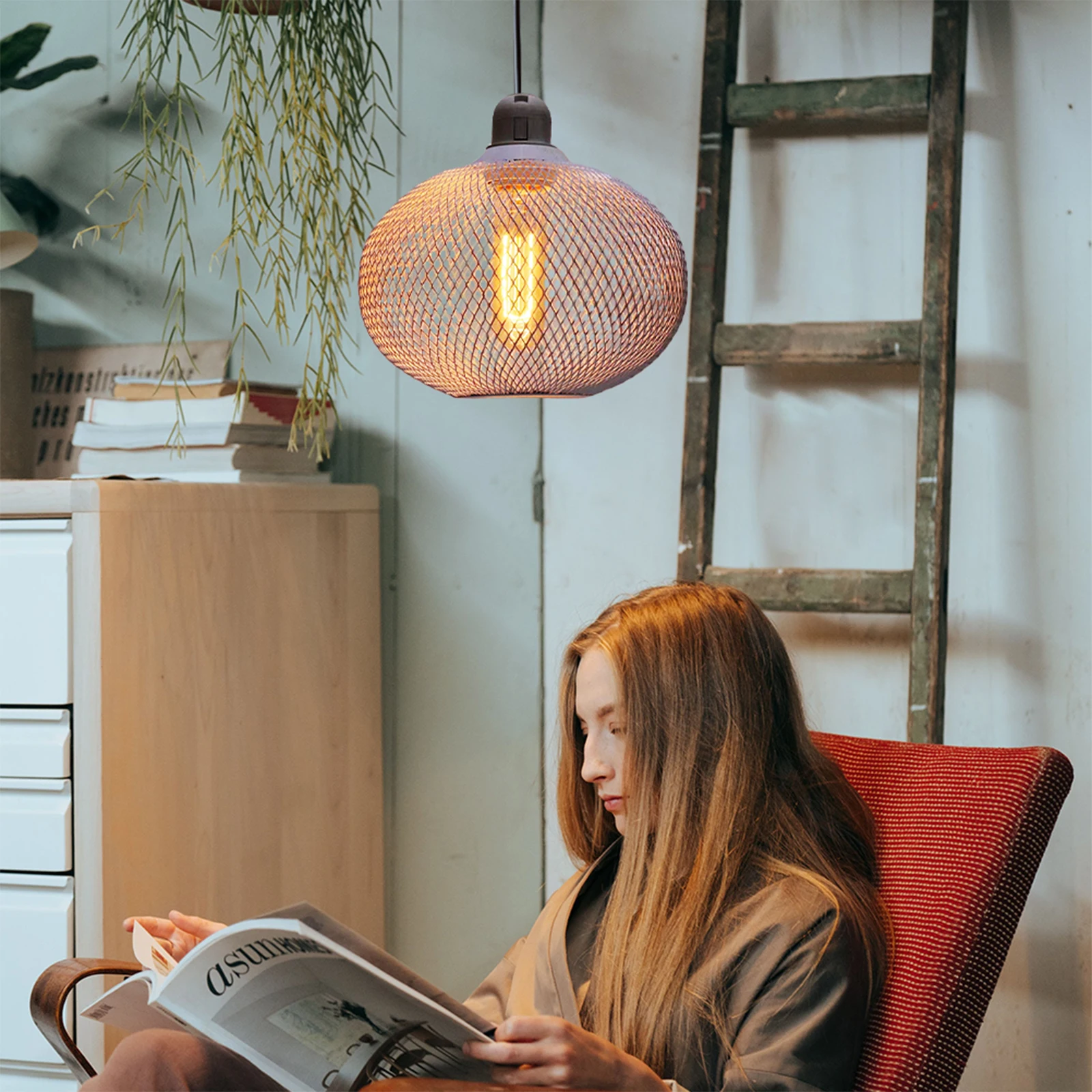 

Pendant Light Shade Iron Hollow Ball Design For Home Hotel Decorative Lighting
