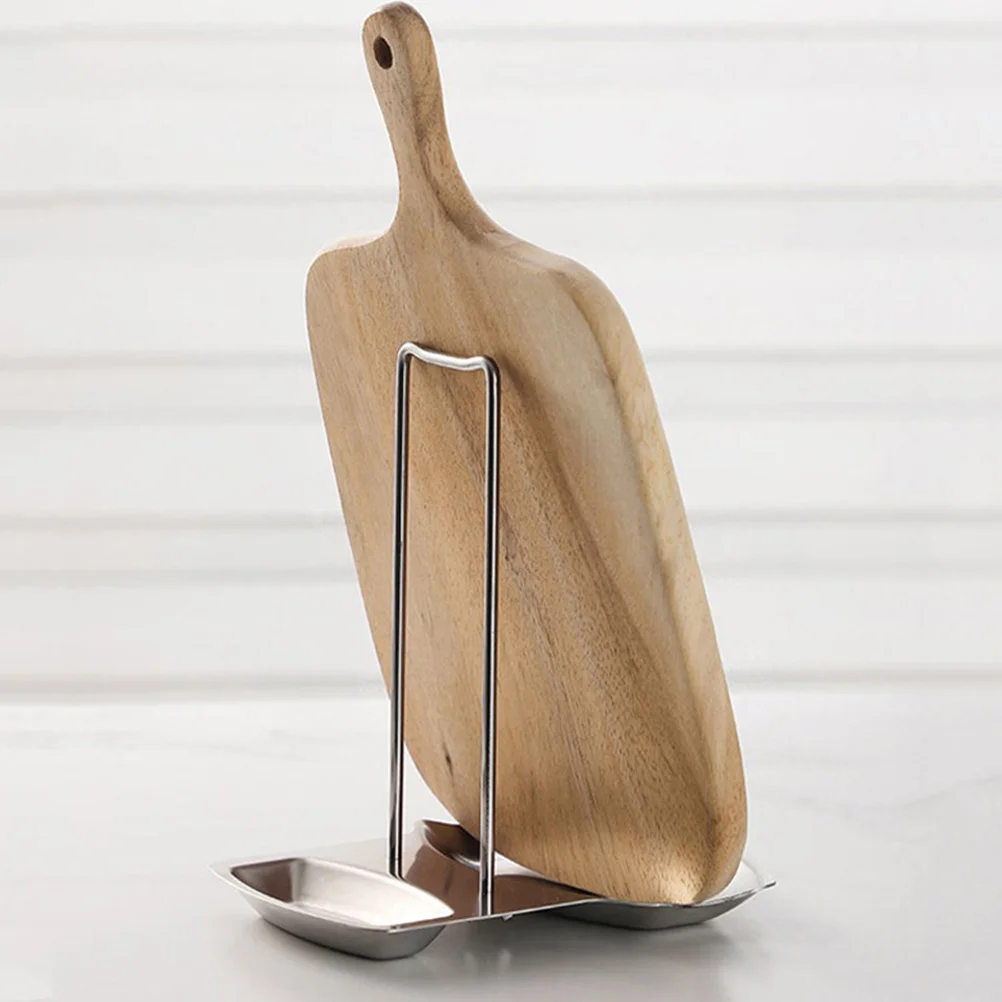 

Stainless Steel Kitchen Storage Rack Lid Spoon Rest Stand Easy to Clean Kitchen Utensils Holder Spoon and Pot Lid Holder