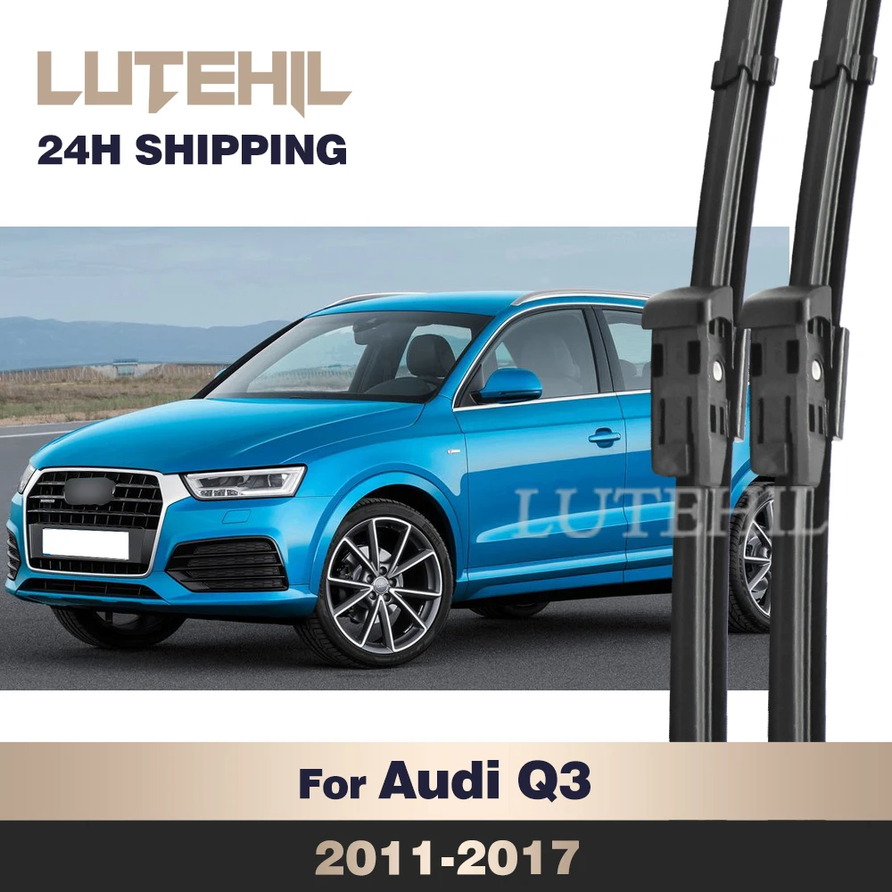 

LUTEHIL Wiper For Audi Q3 MK1 2011-2017 2012 2013 2014 2015 2016 Front Wiper Blades Windshield Windscreen Window Brush 24"+20"