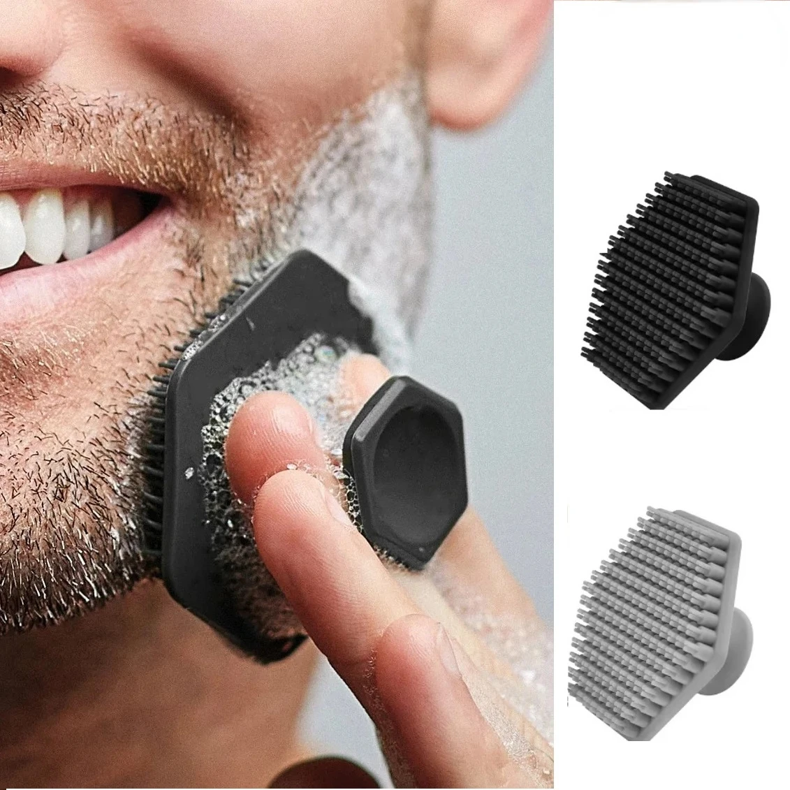 Silicone Facial Cleaning Brush Scrubber Men Miniature Face Deep Clean Shave Massage Face Scrub Brush Face Cleaner