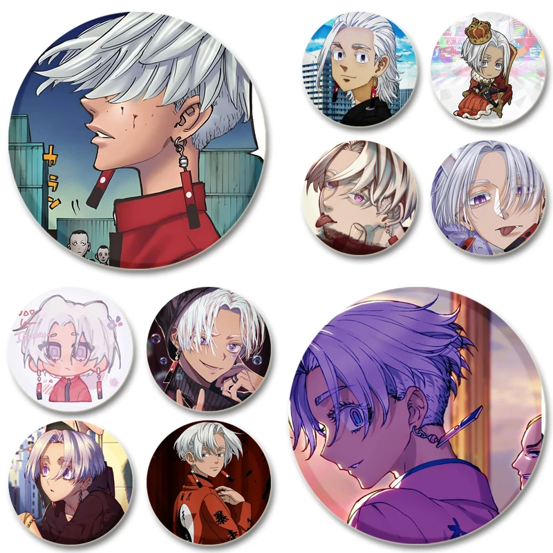 Izana Kurokawa Anime Character Badge Comic Cartoon Cute Brooches Handmade Exquisite Enamel Pins for Clothes Jewelry Bag Collar