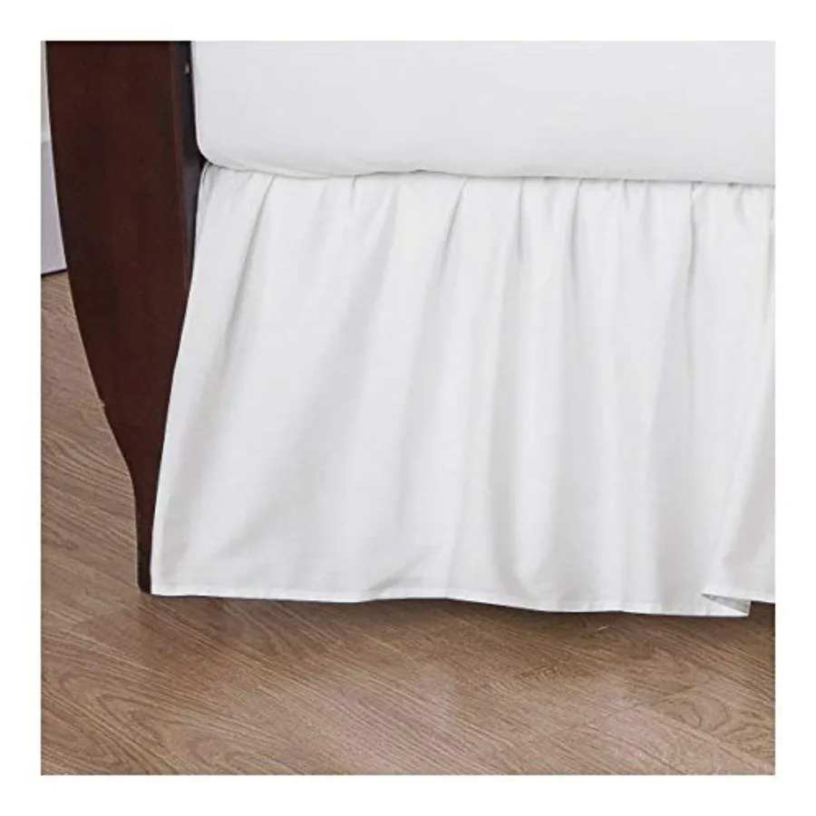 

American Baby Company 100% Natural Cotton Percale Ruffled Crib Skirt, , 52"L x 28"W + 13.5