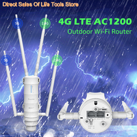 Wavlink 4G LTE AC1200 Outdoor Wi-Fi Router With SIM Card Slot 2.4G 5G Antennas 1000Mbps WAN Port Range Extender High Power