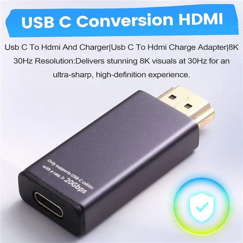 For Steam Deck For UHD TV Compatible USB C To Adapter 8K 30Hz Type C Female Port Freesync