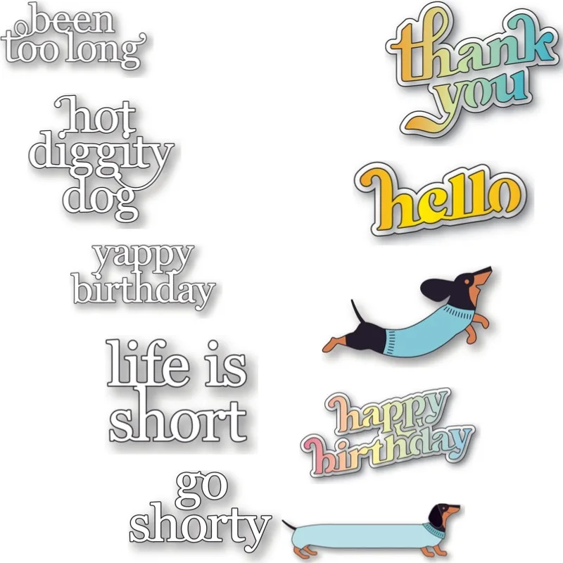 Life is Short Go Shorty Cutting Dies Scrapbook Diary Decoration Stencil Embossing Template DIY Greeting Card Handmade 2026 new