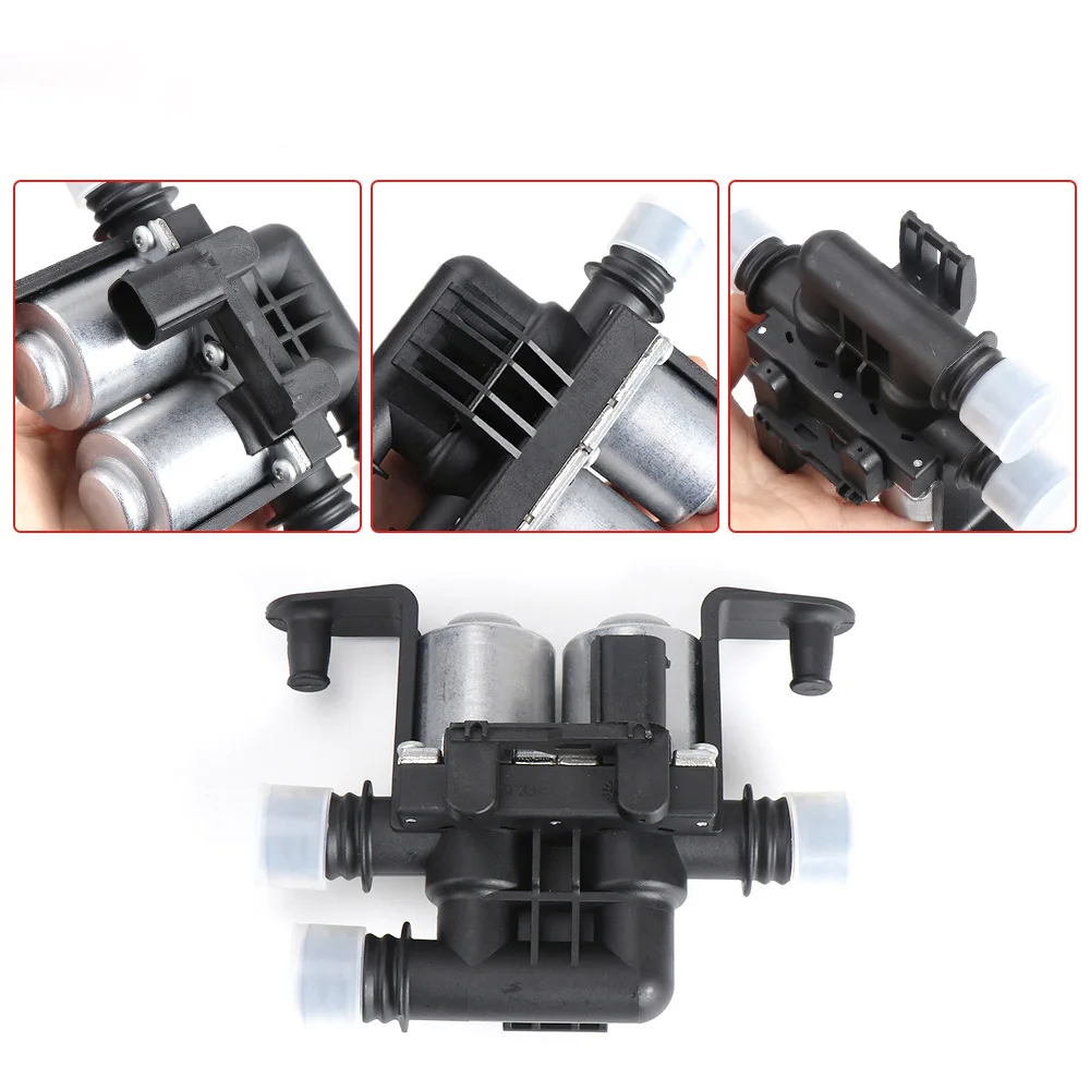 For BMW 5 X5 Series E53 E60 E66 530Li 525Li 523Li Auto Heater Control Valve Replacement Dual Solenoid Replacement 64116906652