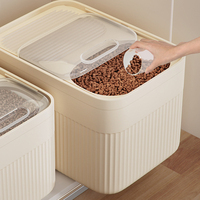 Dog Food Storage Container With Airtight Lid 5/10/15l Large Capacity Moisture Proof Dog Cat Dry Food Bin For Pet Supply Storage