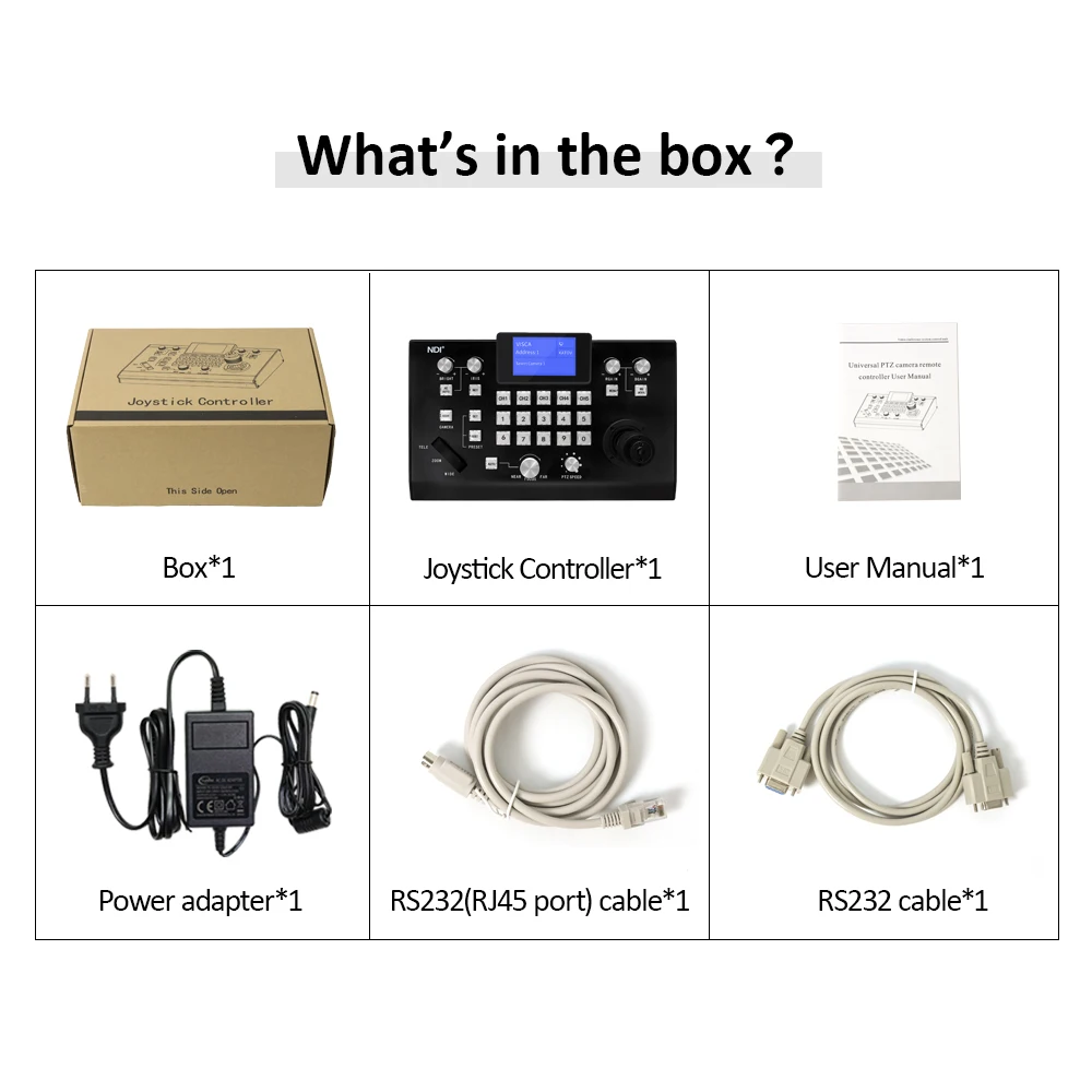 RS 232 Rs485 Ptz Dome Camera Keyboard Controller Conference Camera NDI Ptz Joystick Controller