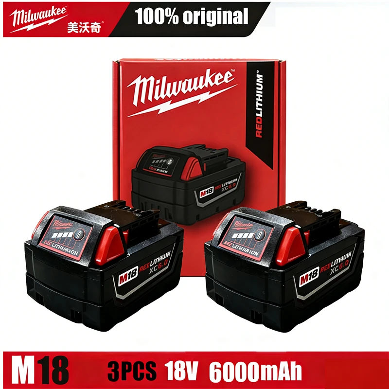 

6000mAh Milwaukee M12B6 12V 6.0Ah REDLITHIUM™ Battery – Built for Cold, Durable & Long-Lasting Power on Jobsites