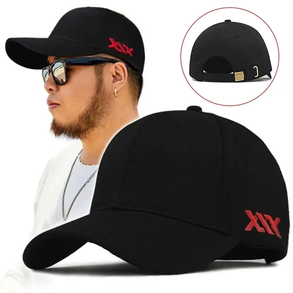

Simple Retro Cotton Hip Hop Sunscreen Hats Washable Adjustable Casual Snapback Caps Anti-UV Soft Large Size Baseball Caps Summer