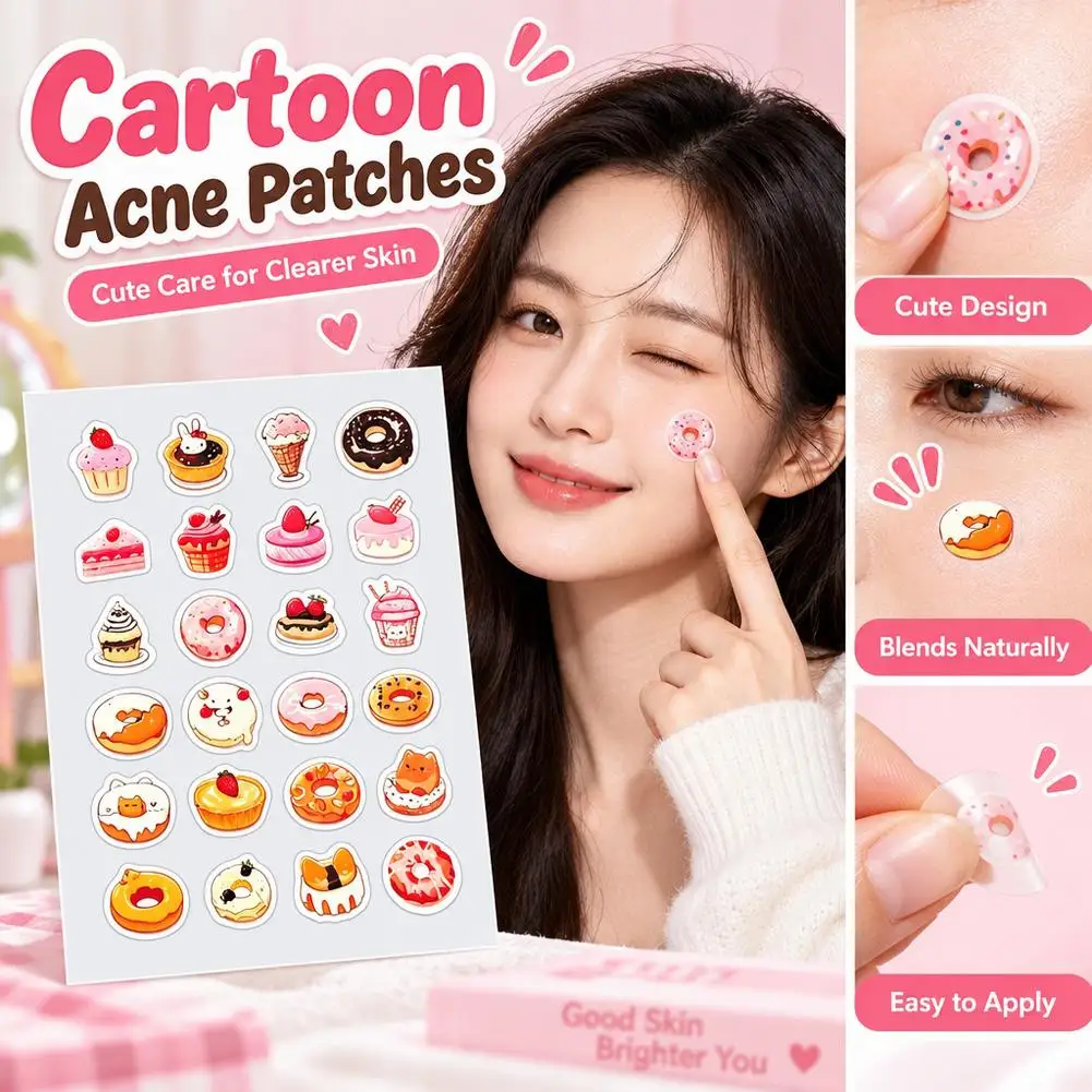 Cute Fruit Printed Acne Pimple Patch Essential Oils Infused Gentle Healing Spot Concealing Blemish Stickers
