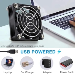USB Router Fan Cooler DIY PC Cooler TV Box Wireless Quiet DC 12V 120mm Fan 120x25x12cm Protective Mesh with Screws