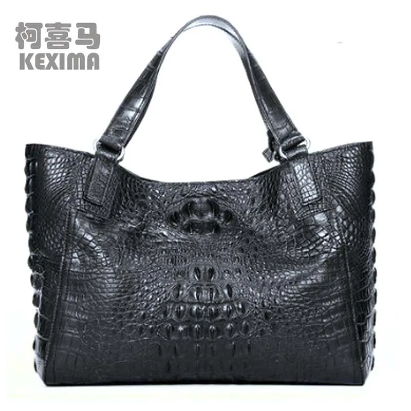 KEXIMA u crocodile skin bag with double skulls for women single shoulder bag for women crocodile handbag  European