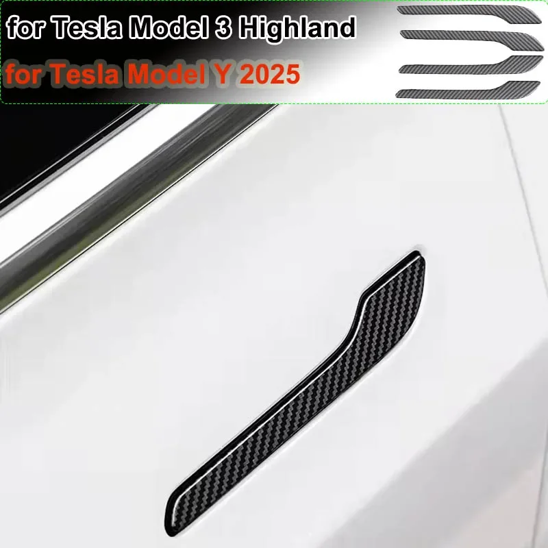For Tesla Model Y Juniper 2025 Accessories Door Handle Wrap Cover Protector Sticker Model 3 Highland Anti-scratch Decor Stickers