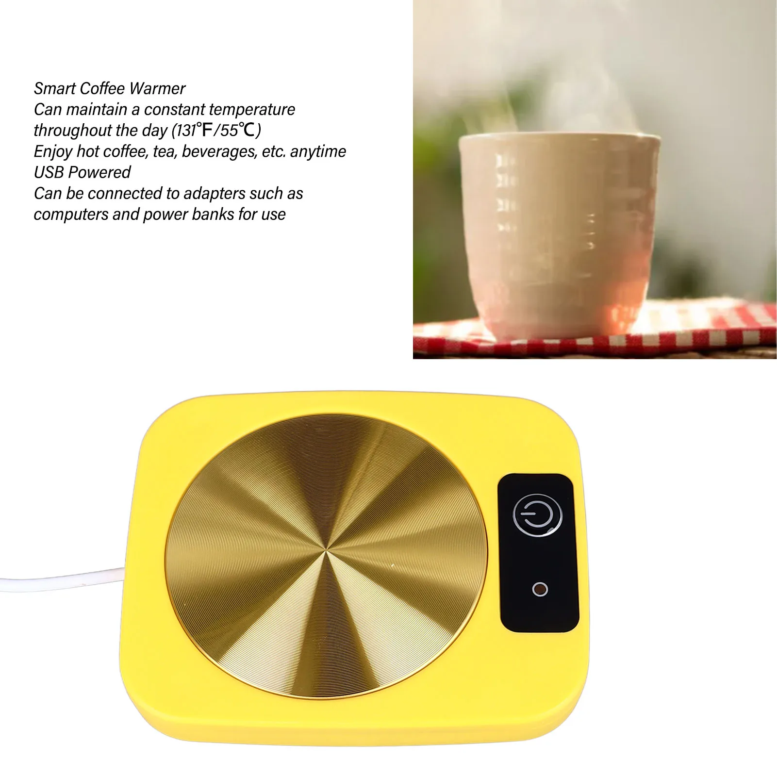 USB Electric Heater Cup Mug Warmer Coffee Mug Warmer Heater Warm Mat Constant Temperature Coaster For Home Office Gifts