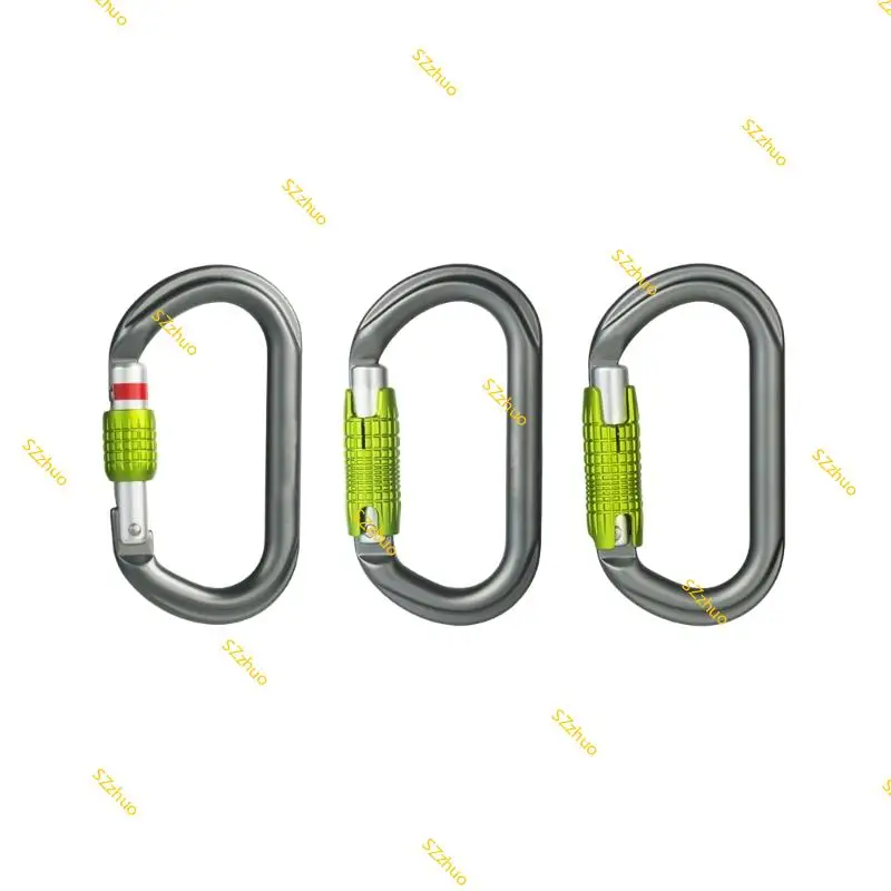 

Aluminum Alloy D 25KN Safe Locking Carabiner Hook For Climbing and Outdoor