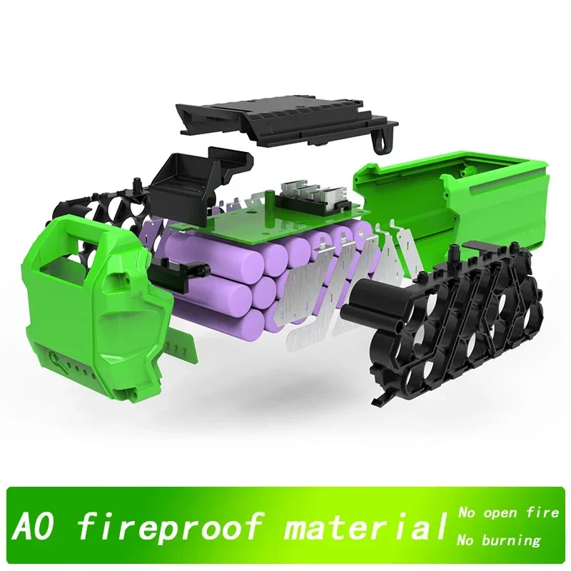 20*18650 Li-ion Battery Plastic Case Charging Protection Circuit Board PCB For Greenworks 40V Lawn Mower Cropper Grass Cutter