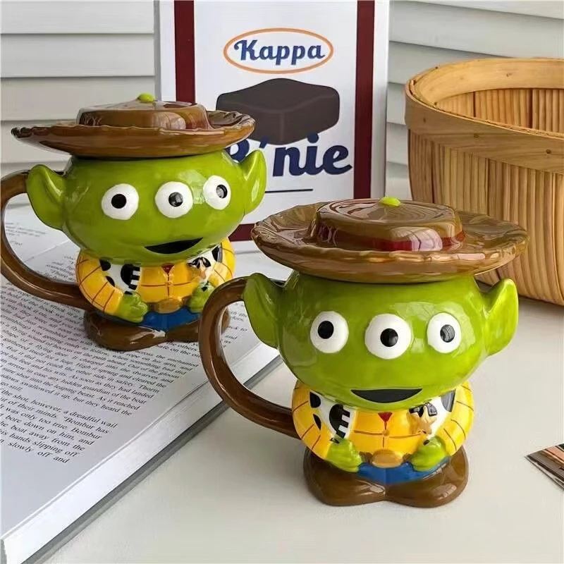 INS Wind Three Eyed Kid Cup Funny Cute Creative Ceramic Water Cups Strange Birthday Gift Cartoon Mark Mug