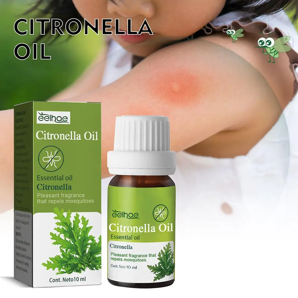 10ml Pure Natural Citronella Essential Oil Citronella Oil Mosquitoes Repellents Diffuser Aroma Oil Aromatic Essential Oils Care