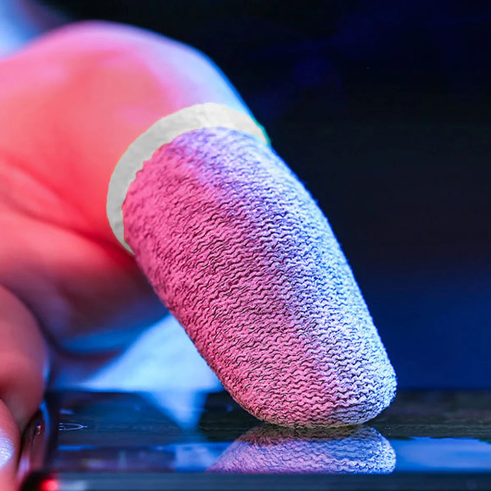 

Gamer Sleeve Pink Finger Cot Sleeves Fingertip Covers Fingers Protectors Gel Cots
