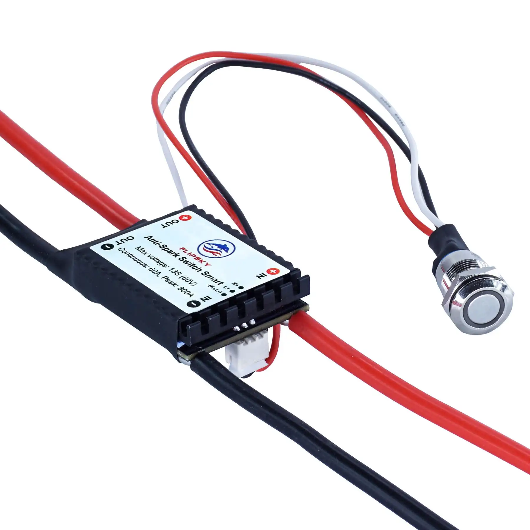 Flipskey 120A Anti Spark Switch 12AWG Cable 4‑Layer PCB Design Overcurrent Protection