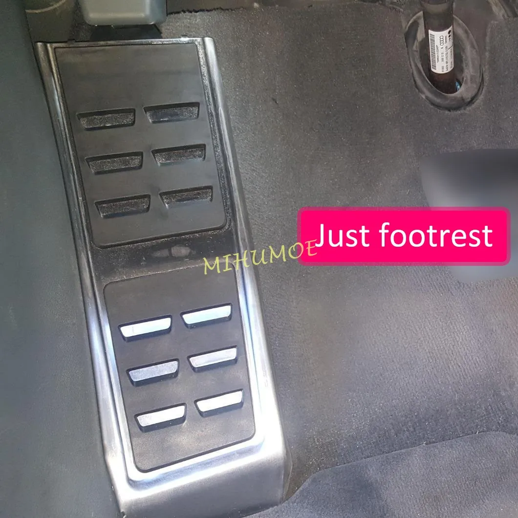 For Audi Q5 A4 B8 A5 A6 A7 S4 S5 S6 S7 Porsche Macan LHD Stainless Steel Footrest Foot Rest Dead Pedal Cover Replacement