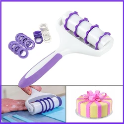 Fondant Strip Ribbon Cutter Sugarcraft Tool christmas Rolling Pin Embosser Roller Set Cake Decorating Tools dumpling maker