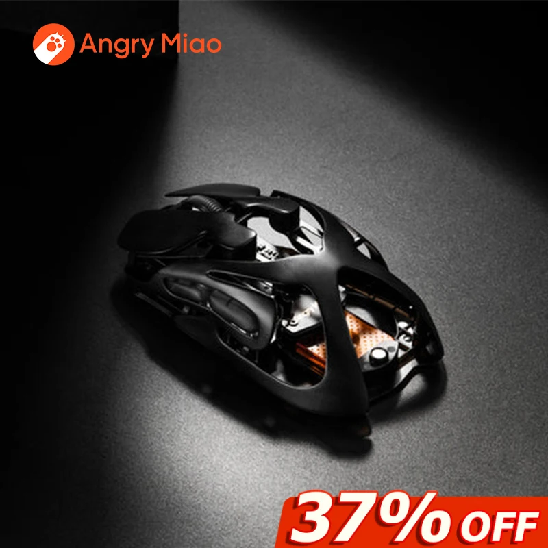 

Angry Miao Infinity Gaming Wireless Mouse Metal Ultralight Hollow Hot-Swappable PAW3950 Dual 8K Wired Tri-Mode