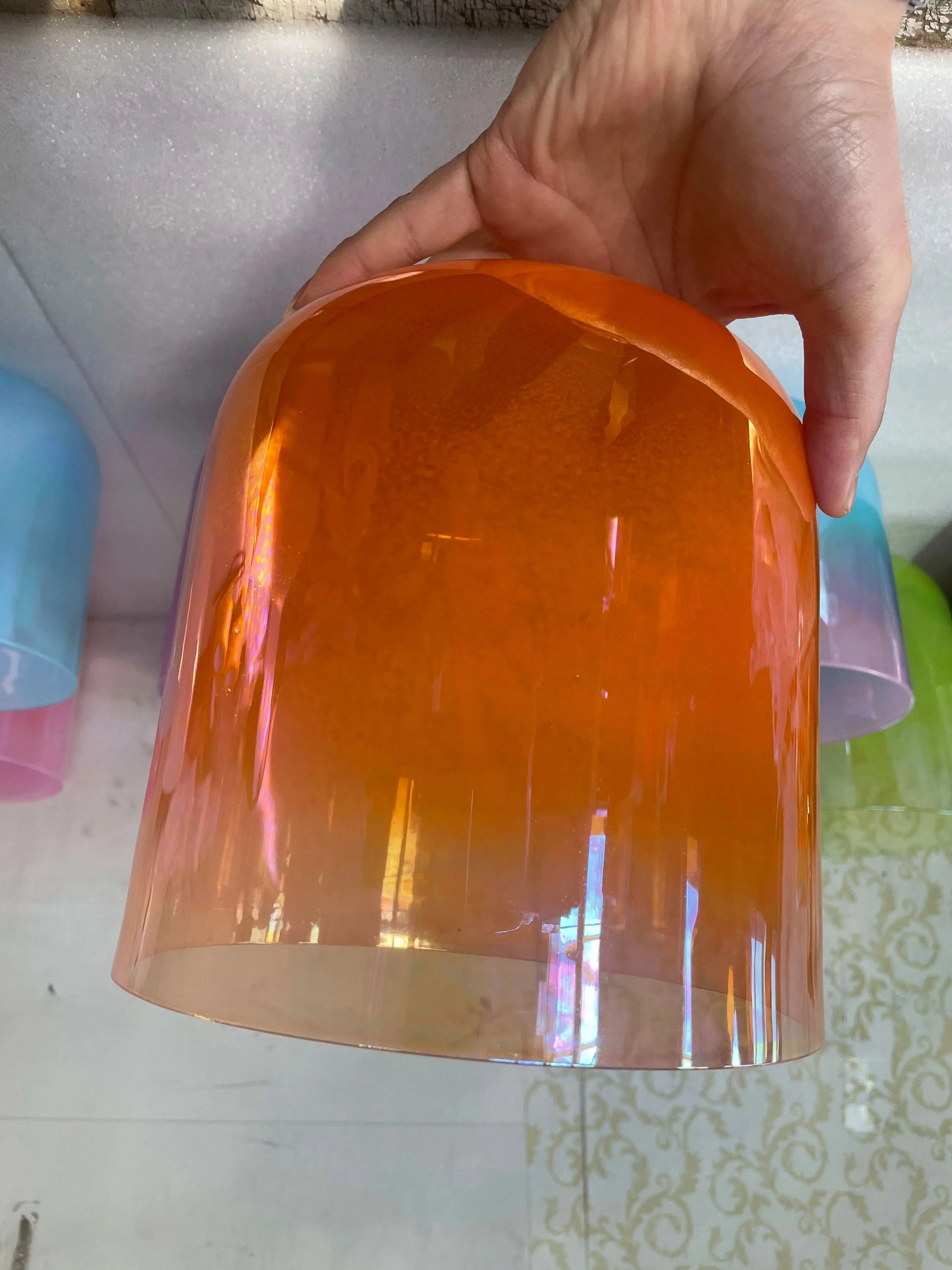 Magic Orange Crystal singing bowl 3rd octave 432hz perfect D note  Sacral chakra or D#  Adrenals chakra sound healing about 8