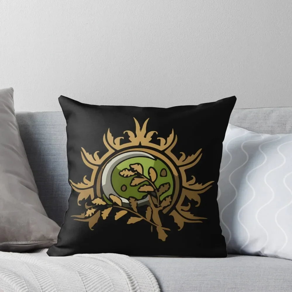 

BG3 Druid Badge Throw Pillow Cushion Cover pillows decor home pillow