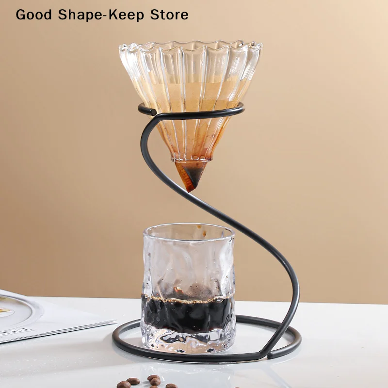 dailyPour Over Coffee Rack Coffee Maker Drip Filter Cup Rack Stand Brewer Holder Hand Drip Bracket Pour Over Dripper Maker Drip