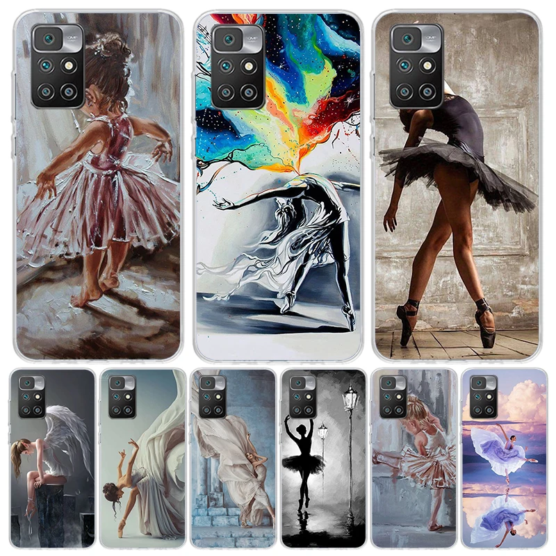 Ballerina Ballet Dancing Phone Case For Xiaomi 12C 12 10C 10 10A 9C 9 9A 9T 8A 8 7A 7 6A 6 Pro S2 K70 K60 K40 K20 Art Coque Capa