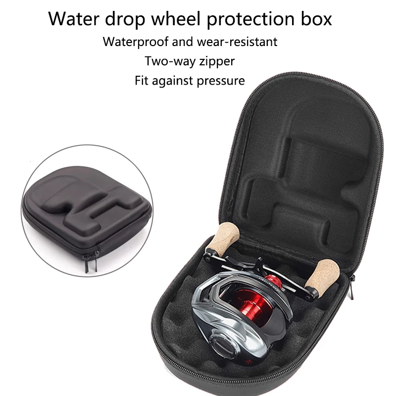 Fishing Reel Bag Light and Strong Embedded Neoprene Baitcasting Fishing Reel EVA Bag Protective Case Cover Storage Portable Bag