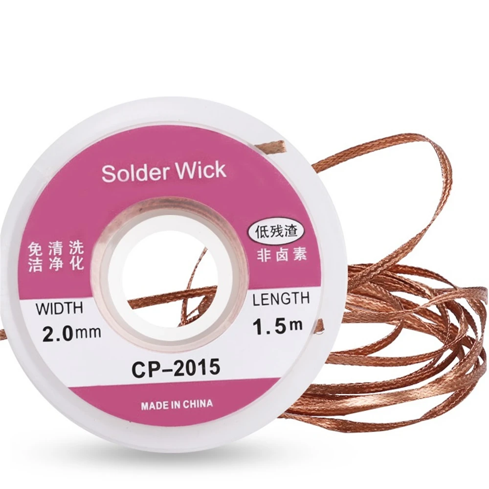 Desoldering Braid Tape Copper Solder Wire Soldering Wick Tin Solder Removal Braid Welding Wire Repair Tool 2.0mm NEW