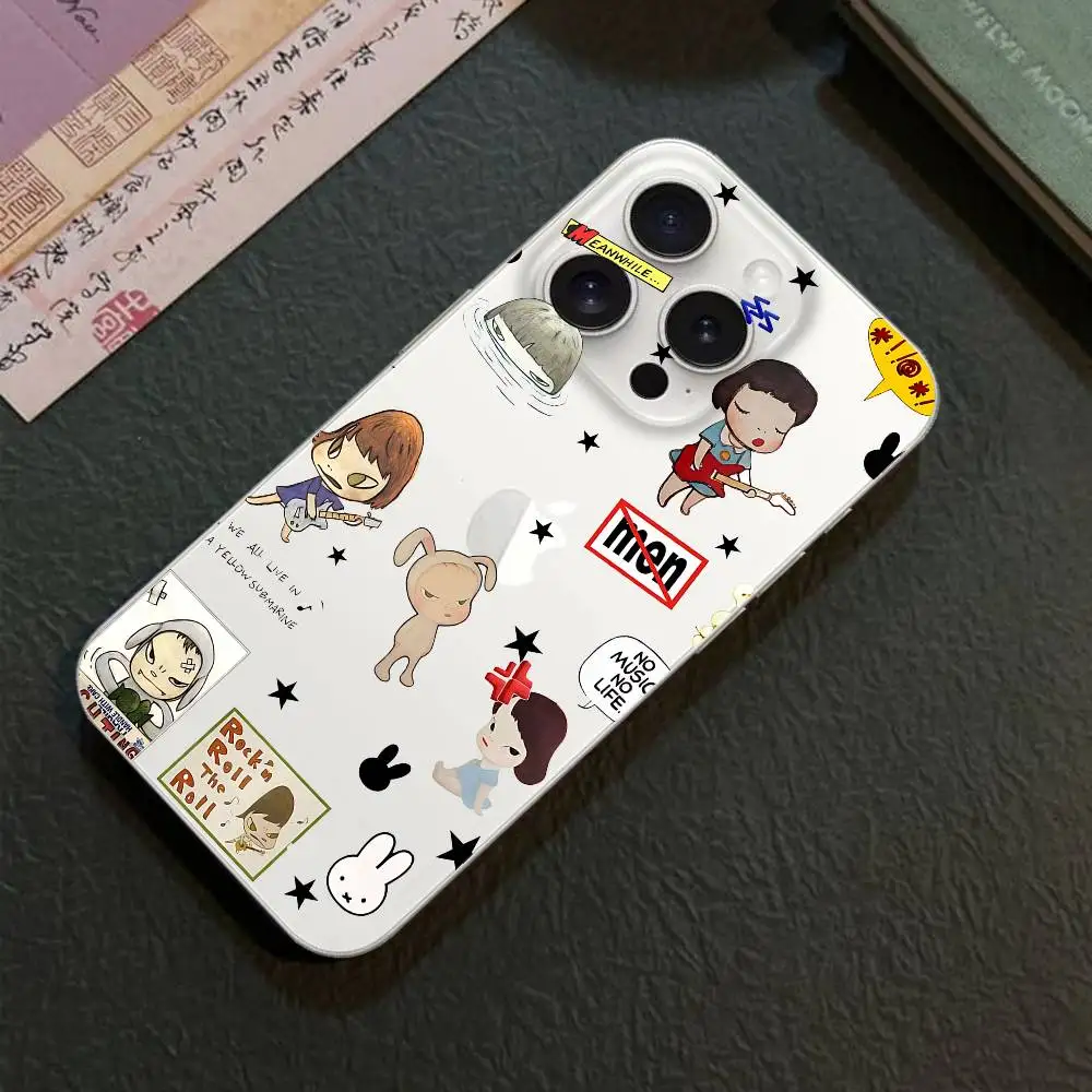 Y-Yoshitomos Art N-Nara Handyhülle für IPhone 17/16/15/11/13/14 Pro Max 7/8 Plus X/Xr/Xs Max/Se2020/12mini Transparente Abdeckung