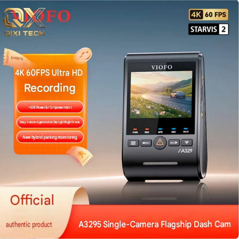 for VIOFO A329S 3CH Dash Cam, True 4K 60fps Triple Camera with Telephoto Waterproof Rear Lens and Fisheye Cabin Camera