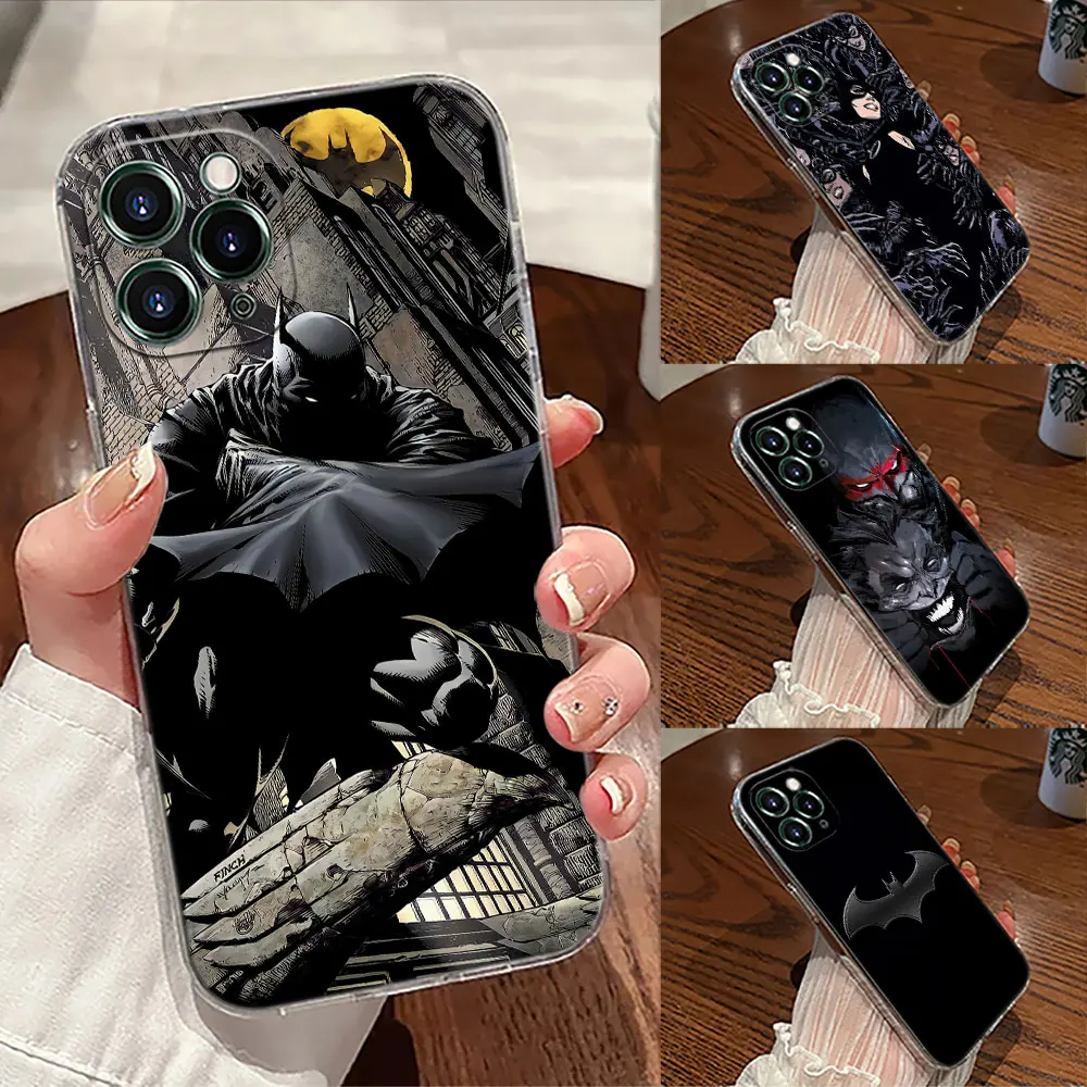 

Marvel B-Batmans Catwomans Transparent Phone Case For iPhone 17 Pro Max 17E 11 12 13 14 15 16 Pro Max Plus 17 Air 16E 7 XS Cover
