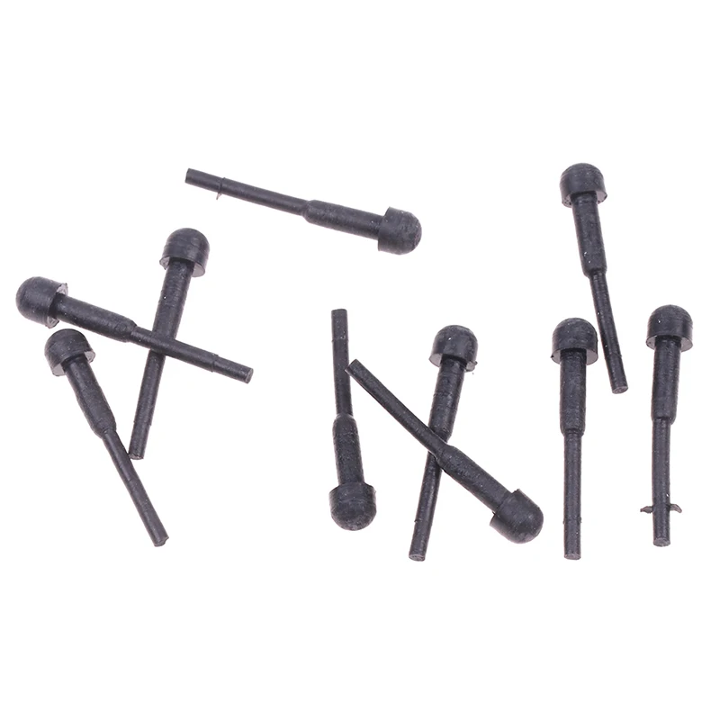 10Pcs Replacement Rubber Bumper Silencer Hair Scissors Barber Shears Stopper Black