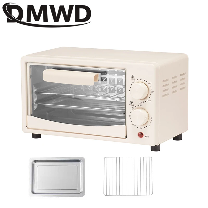 DMWD Household Electric Oven 15L Small Cake Baking Making Oven Multifunctional Desktop Pizza  Bread Baking Machine Toaster