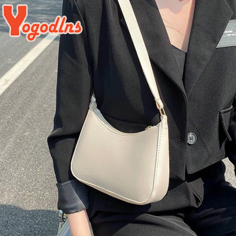 Fashion  Shoulder Bag For Women Casual Solid Color Armpit Bag High Quality Underarm Bag Trendy New Lady Handbag Bolsa