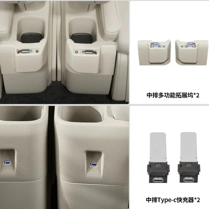 Car Large Seat Phone Charging Docking Station Interior Modified Accessories For Toyota Alphard/Vellfire 40 Series/Lexus LM350