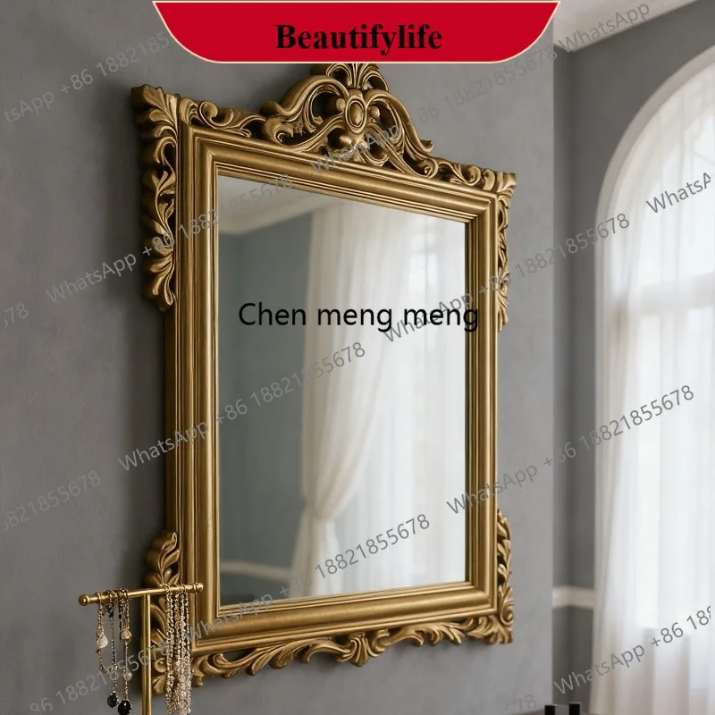 M182 French light luxury wall-mounted vanity mirror background wall decorative vanity mirror master bedroom vanity mirror