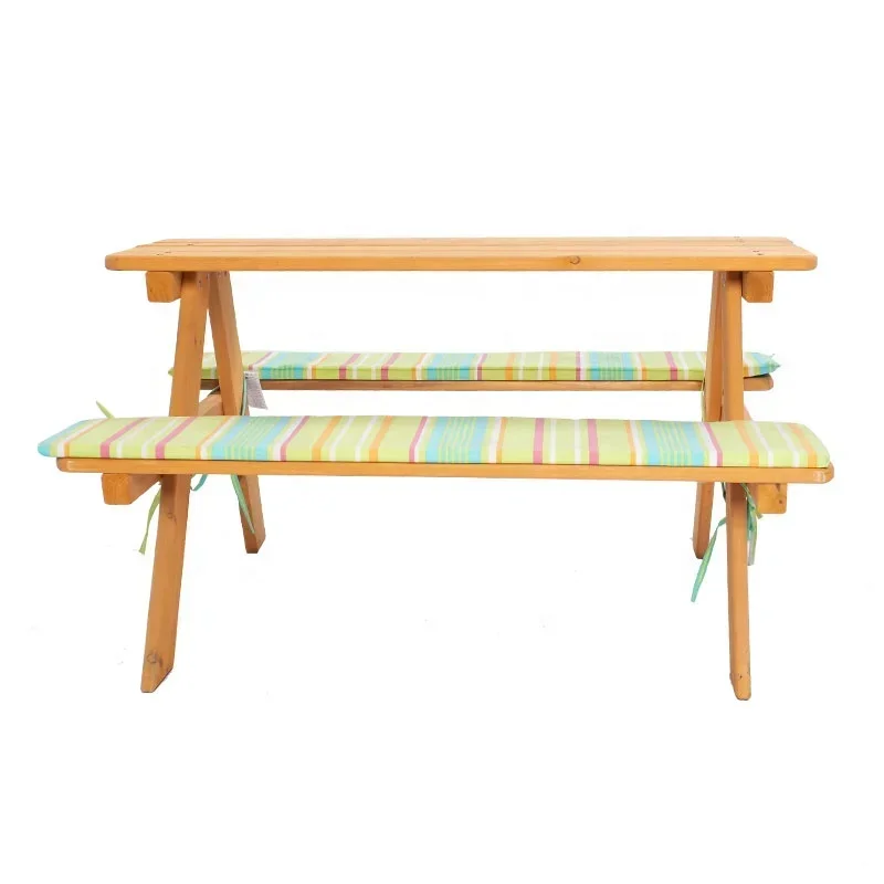 

-Уличная мебель, деревянный детский стол и стул, деревянная садовая скамейка для детей