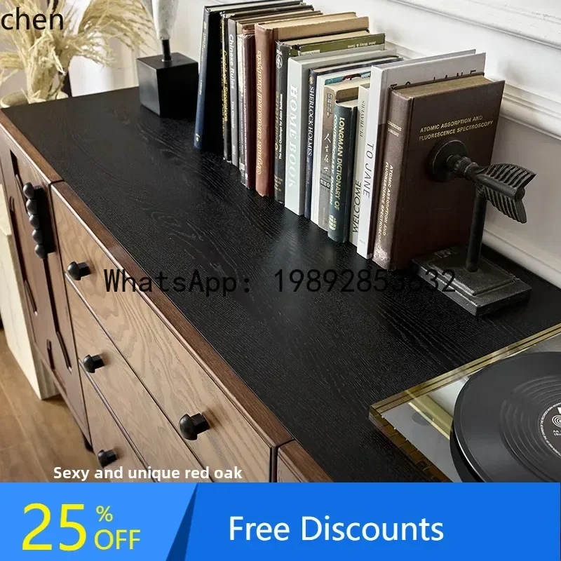 

solid wood dining side cabinet integrated living room locker against the wall entrance cabinet